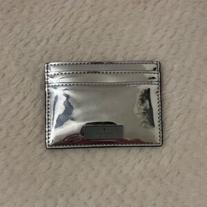 Kate Spade Metallic Silver Card Holder